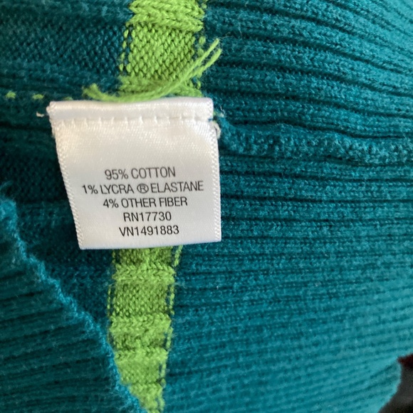 Green Striped Cable Knit Sweater from Merona - Picture 8 of 9